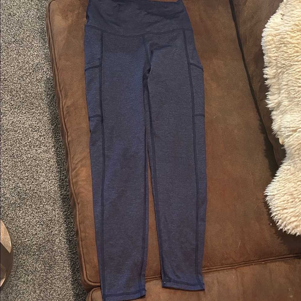Aerie S Short Blue High-Waisted Leggings